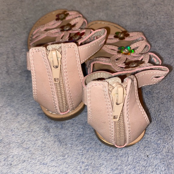 Seychelles Light Pink Strappy Flower Design Sandals Size 8M - Picture 3 of 5